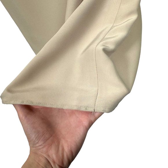 Size 8 CECILY Brown Champagne Beige Beaded Dress - Picture 5 of 15